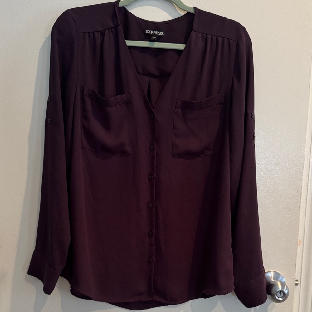 Express Deep Plum Women's Blouse